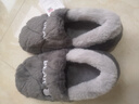洁丽雅男士包跟棉拖鞋男秋冬季室内居家保暖家居加厚全包毛毛棉鞋女冬天 灰色【顺丰包邮 】 30天质保 40-41 (适合39-40码) 实拍图