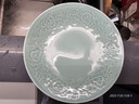 苏氏陶瓷 SUSHI CERAMICS 青瓷釉陶瓷盘花开富贵汤盘子4件套装餐具 实拍图