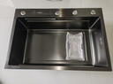 卡莎蒂5.0加厚水槽大单槽厨房水槽304不锈钢洗菜盆一体盆压纹集渣盆四孔 5.0加厚【68*46cm】4孔集渣-满配 实拍图