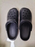利达妮（TZLDN）厚底洞洞鞋男士夏季外穿沙滩凉鞋防滑防臭eva包头拖鞋手术室专用 沉稳黑 42 -43【标准码】 实拍图