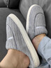 冬季棉拖鞋男居家防滑加厚毛绒保暖女士棉拖鞋2025新款情侣拖鞋女 灰色 42-43 【适合40-41的脚】 实拍图