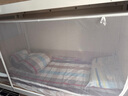 南极人蚊帐学生宿舍0.9x190上下铺寝室单人一体式带支架全包围纹蚊帐子 简白-网纱顶【加密帐纱 防蚊虫】 宽0.9m*长1.9m*高1.1m上铺用 实拍图