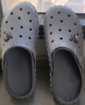 大嘴猴（paul frank）洞洞鞋凉鞋男拖鞋 户外休闲旅行两穿沙滩鞋舒适耐磨透气包头 灰色（男款） 42-43 标准码 实拍图