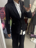 戈赛亚Gesaiya品牌小西装女2025年春秋冬季长袖职业装套装正式商务正装 黑色西装外套 S （90斤以内） 实拍图
