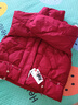 啄木鸟品牌女装红色显瘦立领羽绒棉服棉衣短款2025年冬季新款保暖外套 酒红色 3XL 150-170斤 实拍图
