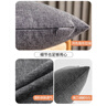皮尔卡丹（pierre cardin）抱枕靠垫 纯色亚麻风可拆洗午睡枕办公靠枕汽车腰靠 烟灰 45*45cm 实拍图