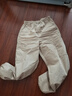 优衣库童装男童女童工装束脚裤长裤休闲户外防蚊轻薄裤子476760 32 深米色 160 实拍图