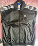 adidas休闲简约三条纹梭织立领夹克外套男装秋季阿迪达斯三叶草   黑色（推荐选大一码）   M 实拍图