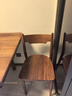 朴愫木作餐椅家用黑胡桃实木椅子现代简约餐桌椅餐厅靠背椅轻奢书桌椅 卡其色软包1把丨现货 实拍图