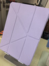 绿联适用iPadAir7保护壳11英寸2025款Air6/5/4保护套Y折苹果平板电脑支架懒人桌面防弯带笔槽防摔紫色 实拍图
