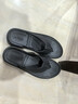 骆驼动感拖鞋男人字拖男头层牛皮新款时尚潮流凉鞋男外穿凉拖鞋真皮沙滩鞋 黑色 41 实拍图