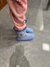 迪士尼儿童雨鞋女童中筒防滑雨靴冰雪公主小宝宝水鞋 P21014蓝色 230mm  实拍图