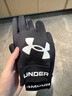 安德玛（Under Armour）骑行手套冬季男女保暖加绒电动摩托车防寒触屏运动滑雪手套 黑色L 实拍图