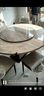 风之意 轻奢岩板餐桌现代简约可变圆桌储物饭桌家用小户型伸缩餐桌椅组合歺桌SH-266A 12mm带岩板转盘餐桌（备注颜色） 1.5米一桌八椅 实拍图