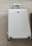 SOO行李箱多功能箱包拉杆箱学生大容量旅行密码箱皮箱杯架白色24英寸 实拍图