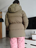 君羽反季羽绒服女中长款800高蓬白鹅绒连帽时尚加厚保暖鹅绒服女外套 黛绿 | 800蓬白鹅绒 S （推荐100斤以下） 实拍图
