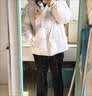 妙奕嘉棉服冬季外套女生小个子新款青少年棉衣高级感短款羽绒棉袄洋气 白色波点挂件小熊连帽面包服 M 【建议95-135斤】 实拍图