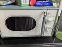 美的（Midea）小滋味微波炉家用小型 复古旋钮薄荷曼波风 一级能效平板变频轻音预制菜加热M1G1 实拍图