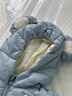 巴拉巴拉童装婴儿连体羽绒服轻薄羽绒服宝宝衣服2025冬装抱衣爬服男童女童 蓝色小熊-白鸭绒 100 cm-充绒量53g 实拍图