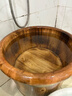 温友泡脚桶木桶泡脚木盆洗脚盆家用保温足浴盆香柏木质足浴实木泡脚盆 30cm碳化圆边+艾草 实拍图