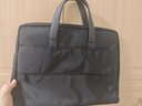 得力(deli)加厚立体办公手提袋/会议包/事务包/商务男女职业拉链袋电脑公文包便携 黑色  实拍图