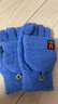 迪淑琪儿童手套秋冬季男孩防寒6-12岁保暖男童半指翻盖五指小学生写字 M标（天蓝）10-18岁 均码 实拍图