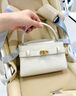 CHARLES&KEITH鳄鱼纹凯莉包手提斜挎婚包包女包生日礼物CK2-50270880-1 Ivory象牙色 S 实拍图