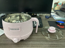 长虹（CHANGHONG）电煮锅 电热锅 小电锅 电蒸锅 宿舍小锅学生寝室一体泡面小火锅1-2人1.5L多功能锅304不锈钢0涂层 粉色1.5L【304不锈钢】+304蒸笼 实拍图