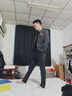 杰逊斯西服套装男韩版修身商务正装男士休闲西装外套新郎结婚礼服三件套 深灰色（西装+裤子） XL（125-140斤） 实拍图