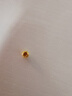 咏者黄金猫眼珠3D硬金足金999闪亮车花转运珠路路通DIY手链女手串礼物 4毫米直径约0.11-0.13g 实拍图