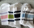 蕉内氮气311Dry女士棉袜子7A抗菌防臭短筒条纹运动透气吸汗秋冬4双 实拍图