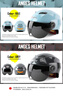 Andes HELMET3c认证电动摩托车头盔男四季女士夏季头盔安全帽四季通用夏天半盔 水泥灰【3C款无镜】+赠透明长镜 均码 实拍图