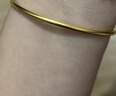 周六福素韵5G工艺黄金手镯女古法金镯子计价AW107851 约10.42g 60mm 实拍图