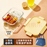 希乐扣Cilock玻璃饭盒上班族带饭便当盒微波炉加热餐盒大容量保鲜盒 长三隔+包 实拍图