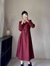熙世界（sllsky）浪漫复古连衣裙女秋冬公主裙法式赫本生日礼裙子高级感本命年女装 复古红 XL 实拍图