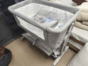 Trimigo婴儿床拼接大床可折叠新生儿床宝宝小床可移动婴儿摇摇床带尿布台 浅灰 多功能折叠拼接婴儿床 【蚊帐+尿布台+头枕+床垫+凉席】 实拍图