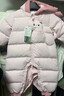 巴拉巴拉童装婴儿羽绒服连体衣宝宝2025新款冬装加厚保暖哈衣爬服萌趣造型 粉色小猫-白鸭绒 90 cm-充绒量93g 实拍图