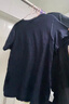 优衣库女装竹节纱V领T恤/短袖棉白T上衣打底内搭春夏新款483576 69 藏青色 L /160/88A 实拍图