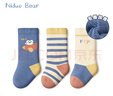 尼多熊婴儿袜子秋冬毛圈棉袜宝宝袜冬季儿童中筒袜新生儿护腿袜子 实拍图