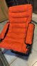 斐思莱乐沙发椅家用椅子宿舍懒人椅寝室午休沙发折叠椅靠背椅休闲椅月亮椅 【橘橙色】加厚单椅+三档调节 加固加厚 实拍图