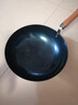 章丘铁锅正宗手工锻打铁锅无涂层物理不粘锅炒锅老式家用炒菜锅厨具轻音 标准版古法烤蓝（已干烧） 28cm 实拍图