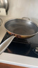 赫巴兹（HZIB）德国不粘锅316不锈钢炒锅炒菜锅具少油烟平底炒锅电磁炉燃气通用 双面屏+玻璃盖内径32外径 34cm 实拍图