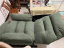 积木部落  懒人沙发可睡觉午休折叠床办公室休闲躺椅电脑椅可躺单人沙发床 墨绿色+脚踏【固定扶手】升级款 实拍图