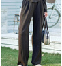 班尼路（Baleno）高级感休闲糯米裤子女2025春秋季新款高腰垂感宽松慵懒风阔腿长裤 实拍图