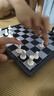 友邦（UB） 国际象棋黑白色磁性可折叠便携成人儿童学生培训教学用棋 3810B-C(黑白直角中号) 标配 实拍图