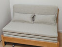 源氏木语实木沙发床现代简约多功能可折叠床北欧风小户型客厅两用双人沙发 1.25m山毛榉原木色(米白) 实拍图