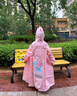 牧萌儿童雨衣带书包位男童女童女孩加长全身学生雨披 粉美人鱼 XL 实拍图