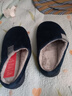 棉拖鞋男士秋冬季居家室内防滑软底卡通可爱情侣半包跟地板棉拖鞋 简约线条 藏青 42-43码(适合41-42码穿) 实拍图