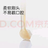 世喜婴儿牙刷0-1岁乳牙刷口腔清洁棒器早早刷2支装新生幼儿硅胶刷套装 实拍图