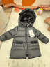 保姆鹅 儿童羽绒服宝宝中长款加厚冬季外套防风保暖白鸭绒冬装[NG2654] 炭黑 90 实拍图
